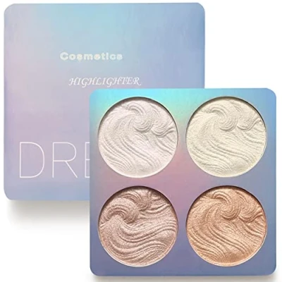 Immagine di Lucoss Illuminante Viso Make Up Polvere Tavolozza per Viso,Shimmer Highlighter Makeup Palette di Illuminanti