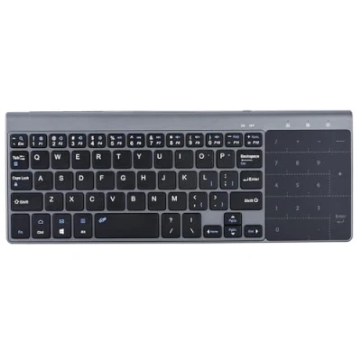 Immagine di VBESTLIFE Tastiera Wireless Portatile Sottile da 2,4 GHz Palmare Universale Senza Fili con Touchpad Ricevitore USB per PC/Notebook/TV Box