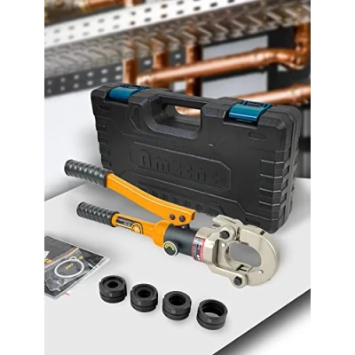Immagine di AMZCNC Pinza a pressa professionale con profilo U 16 20 25 32, set di utensili pressione testa girevole 360, per tubi compositi raccordi del contorno U, U25, U32