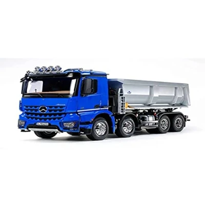 Immagine di TAMIYA 56366 1:14 RC MB Arocs 4151 ribaltabile 8x4, kit da assemblare, camion RC, controllo remoto, camion, giocattolo costruzione, fai te, blu