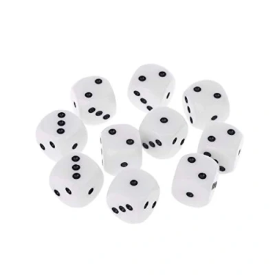 Immagine di Ocobudbxw 10Pcs 16mm D3 Six Sided Dices Beads for Dungeons &amp; Dragon D Rpg Poly Desktop Table Giochi da Tavolo