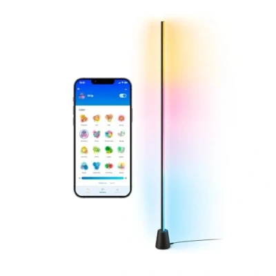Immagine di WiZ Gradient Floor Light, Lampada da terra RGBIC, facile installazione e posizionamento versatile, design elegante, connessione WiFi, controllo con App, compatibile Google Home, Alexa HomeKit