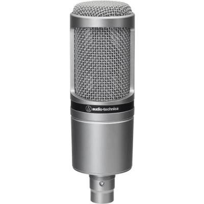 Immagine di Audio Technica AT2020GM Microfono cardioide a condensatore (connessione XLR) per voce fuori campo, podcasting, streaming e registrazione, Metallico