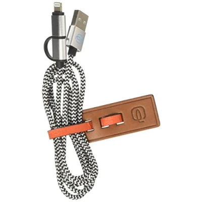 Immagine di PIQUADRO Bagmotic Fascetta Fermacavo in Pelle con Cavo Usb, Rosso, 1x2x8 cm (W X H L)