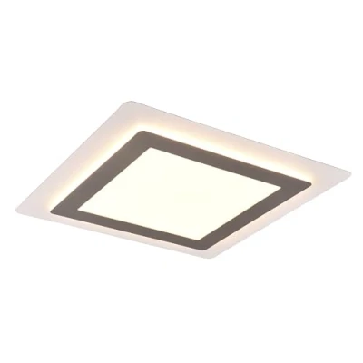 Immagine di TRIO Morgan 641510207 Plafoniera a LED, in metallo bianco opaco, acrilico, 46 Watt inclusa, telecomando