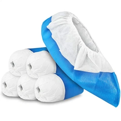 Immagine di com four® 50x Copriscarpe Riutilizzabili Premium Calzari in Plastica con Suola Antiscivolo Scarpa Extra Resistente e Impermeabile, Taglia Unica