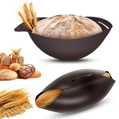 Immagine di Farerkass Stampo per pane 3 in 1, silicone, cuocere, mescolare e annaffiare, resistente al calore fino a 230 C, ovale, 30 cm