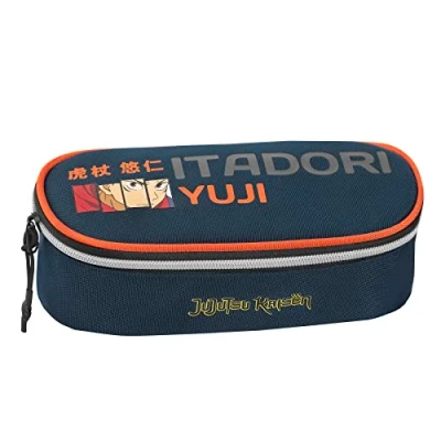 Immagine di Franco Cosimo Panini Jujutsu Kaisen Astuccio Scuola Ovale Organizzato, con Divisori Interni e Passanti Elastici Porta Cancelleria Portapenne Bambino Ideale per Medie Elementari