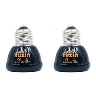 Immagine di ANCLLO E27 Lampadina Lampada riscaldante per Animali Domestici in Ceramica a infrarossi lontani Lucertola Ragno della Frutta Rettile Lampadine scaldavivande 100W