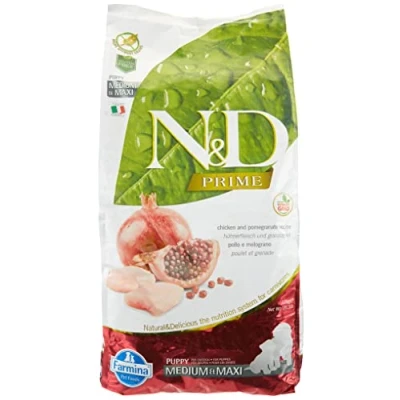 Immagine di Farmina N&amp;D Prime Puppy Medium/Maxi Pollo &amp; Melograno Set %: 2 x 12 kg