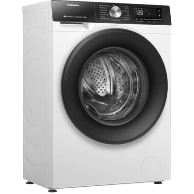 Immagine di Hisense WF3S1043BW3 Lavatrice a vapore, classe A, 10,5 kg, connettività WiFi, funzione vapore 99,9%, lavaggio auto wash, rapido 15&quot;, PureJet, bianco