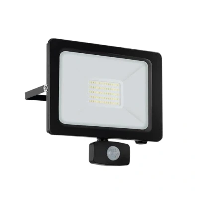Immagine di EGLO Faretto a parete Faedo 3, luce LED, esterno in alluminio nero, per esterni con sensore di movimento, bianco neutro, IP65