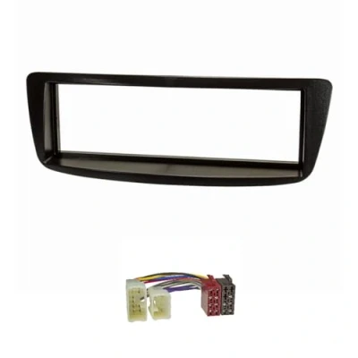 Immagine di tomzz Audio 2455 010 Set di lunetta radio adatto per Toyota Aygo nero con adattatore iso
