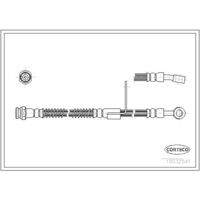 Immagine di CORTECO 19032541 Tubi Freno Assale anteriore Sx 504 HYUNDAI: Accent I Sedan