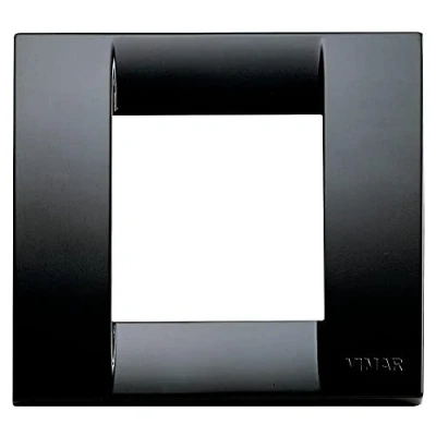 Immagine di Vimar Serie Idea Placca Classica 1 2 modulo plastico nero