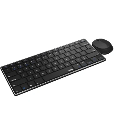 Immagine di Rapoo Set di tastiera e mouse 9000M, wireless multimodale, layout italiano, nero