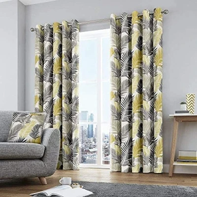 Immagine di Fusion Tropical, federa per cuscino, giallo ocra, 43 x cm, Ochre Yellow, 66&quot; Width 90&quot; Drop (168 229cm)