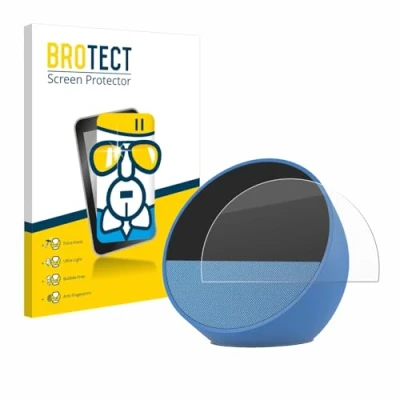 Immagine di brotect Pellicola Protettiva Vetro per Amazon Echo Spot (2024) Protezione Schermo [Durezza Estrema 9H, Chiaro]