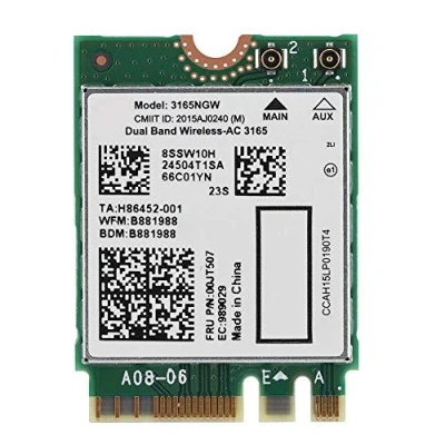 Immagine di Tonysa Scheda di Rete Wireless per 3165 Dual Band AC 3165NGW NGFF/M2 433M + Bluetooth4.2 802.11AC