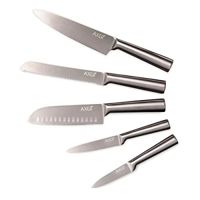Immagine di Axer Set di Coltelli da Cucina 5 Acciaio Inox Ergonomico Professionali Chef Knife