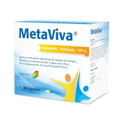 Immagine di Metagenics MetaViva MgK Vit C Magnesio, Potassio, Vitamina C, D, B1, B3 e B5 20 bustine