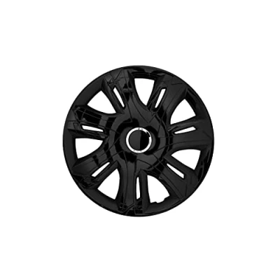 Immagine di NRM Copricerchi Supernova Coprimozzi Set completo 4 elementi (Laccato nero, 15&quot;)
