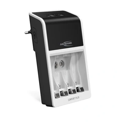 Immagine di Ansmann Comfort Plus Caricabatterie universale NiMH Ministilo (AAA), Stilo (AA), Blocco da 9 V