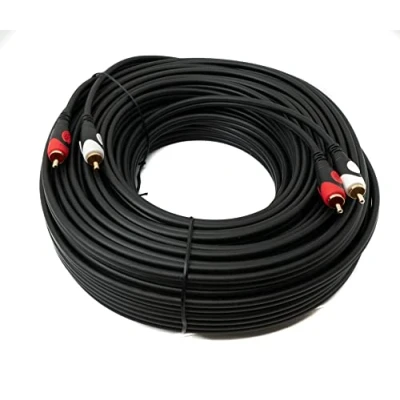 Immagine di System S Cavo RCA 2 30 m maschio a maschio, adattatore AV stereo, colore nero