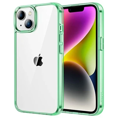 Immagine di JETech Cover per iPhone 14 6,1 Pollici, Anti Ingiallimento Custodia con Antiurto, Graffio e Retro Trasparente (Verde Notte)