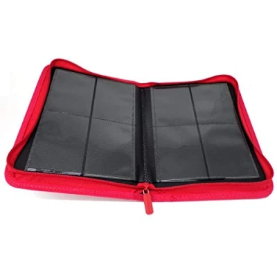 Immagine di docsmagic.de PRO Player 4 Pocket Zip Album Red 160 Card Binder MTG PKM YGO Cerniera Rosso