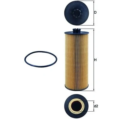 Immagine di MAHLE ORIGINAL OX 155D filtro olio Cartuccia