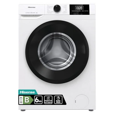 Immagine di Hisense WF1G6021BW Lavatrice Slim a Carica Frontale 6 kg, 1200 rpm, 15 Programmi, Display LED, Programma Rapido, Partenza Ritardata, Classe Energetica B