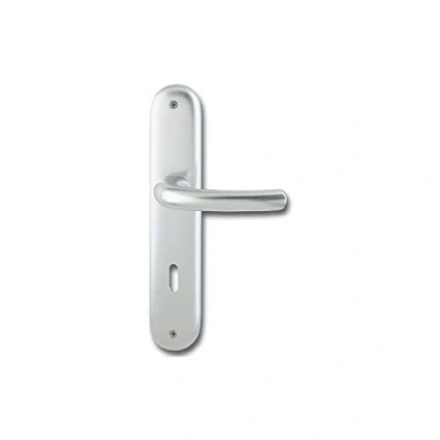 Immagine di Hoppe Maniglia per porta con piastra BB 90, spessore porta: 37 42, VK 8/8,5, anodizzata, colore: Argento