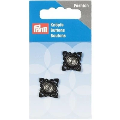 Immagine di Prym Bottoni a Pressione Quadrati da 21 mm, Nero, 9.3000000000000007 x 4.9000000000000004 0.5 cm