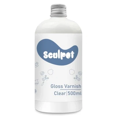 Immagine di 500 ml di vernice per argilla asciugare all&#039;aria, finitura lucida, smalto altamente lucido, impermeabile e resistente ai graffi, design ceramica asciutta all&#039;aria (lucida)