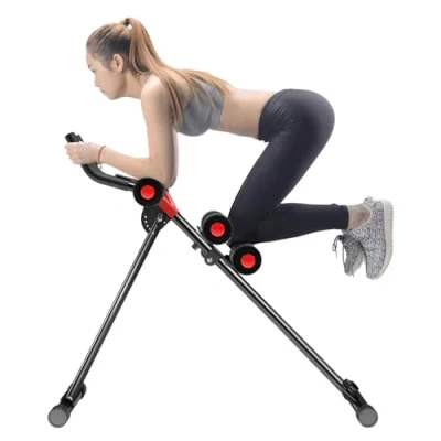 Immagine di cadciehe Rullo addominale, attrezzatura per l&#039;allenamento degli addominali, macchina addominali regolabile, allenamento completo del corpo palestra a casa, esercizi di