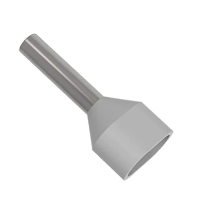 Immagine di AUPROTEC Puntalini isolati Twin 0,5 16 mm² Doppio Terminali a Bussola: 50 pezzi, 0.75 Grigio