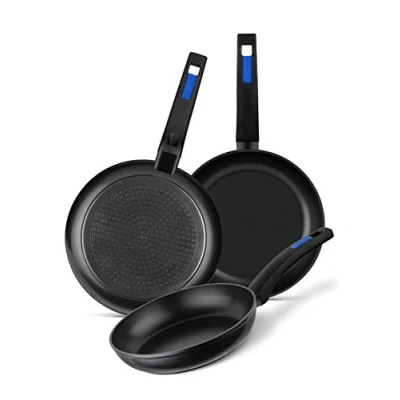 Immagine di Monix Martin Berasategui Set di 3 padelle, Alluminio Forgiato, Nero, 26 cm, pezzi
