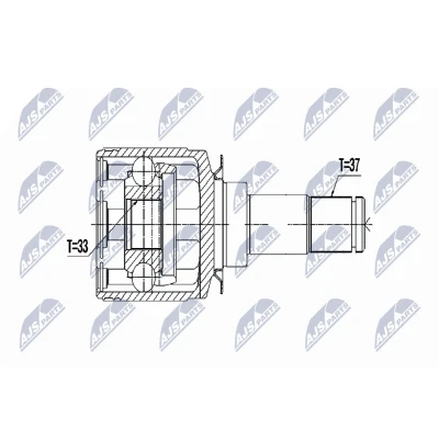 Immagine di NTY NPW ME 053 Kit Giunto Omocinetico Assale anteriore Sx