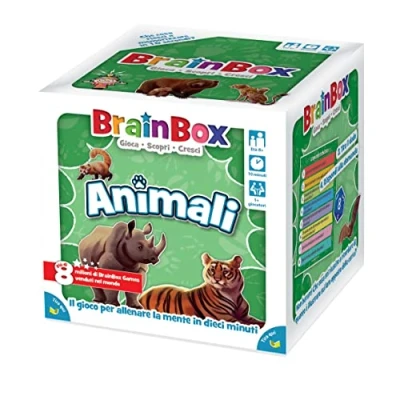 Immagine di Asmodee BrainBox: Animali, Gioco per Imparare e Allenare la Mente, 1+ Giocatori, 8+ Anni, Ed. in Italiano