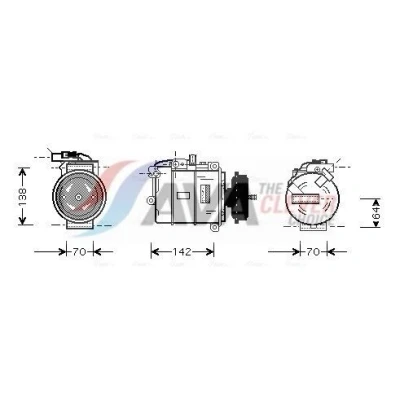 Immagine di PRASCO VNAK087 Compressore Aria Condizionata 7SEU16C R 134a VOLKSWAGEN: Transporter 5 Bus, Multivan (7HM, Touareg I