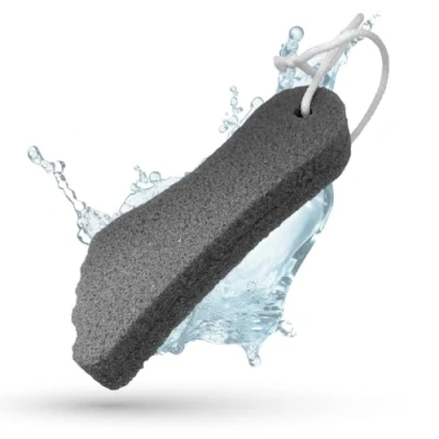 Immagine di LaRosa PUMICE SPA Spugna Pomice a Forma di Piede Nera con Cordino