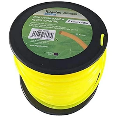 Immagine di Riegolux 107674 Filo per decespugliatore rotondo, in nylon, 3,3 mm x 100 m, colore: Giallo