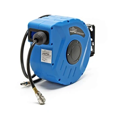 Immagine di Wiltec Avvolgitubo automatico 10m + 1m Avvolgitore tubo aria compressa a parete girevole 180