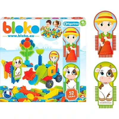 Immagine di BLOKO Set di 50 2 Figure Fattoria, Multicolore, Bloko503541