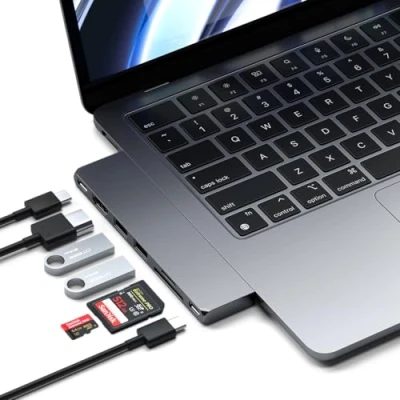 Immagine di Satechi USB C Pro Hub Slim Adapter Space Gray ST HUCPHSM