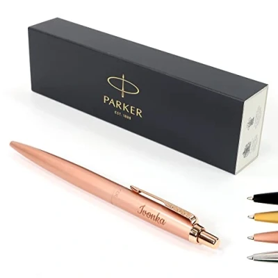 Immagine di Penna Parker Jotter XL monocromatica personalizzata + confezione regalo Crea un davvero unico Incisione laser (Oro Rosa)