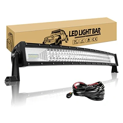 Immagine di Willpower Barra LED Fuoristrada Luce a Curva 81cm 405W Con Cablaggio 12V 24V Combinata di Fascio Spot e Inondazione Fari Luci da Lavoro per Trattore Auto Camion Barca 4x4 ATV