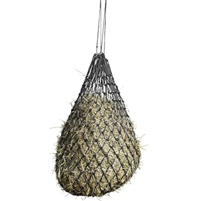 Immagine di Kerbl Heunetz Heuraufe Rete per l&#039;occupazione Heusack, a maglia stretta, 5 x cm, colore: Nero