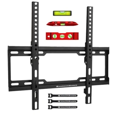 Immagine di Maclean Supporto TV, max VESA 400x400, 32 70&quot;, 45 kg, regolazione dell&#039;inclinazione +0 10, Ultra sottile Distanza da Muro soli 28mm, Universale per TV LCD, LED, OLED MC 412